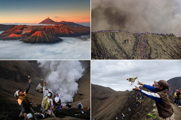 Upacara Yadnya Kasada di Gunung Bromo Pukau Dunia